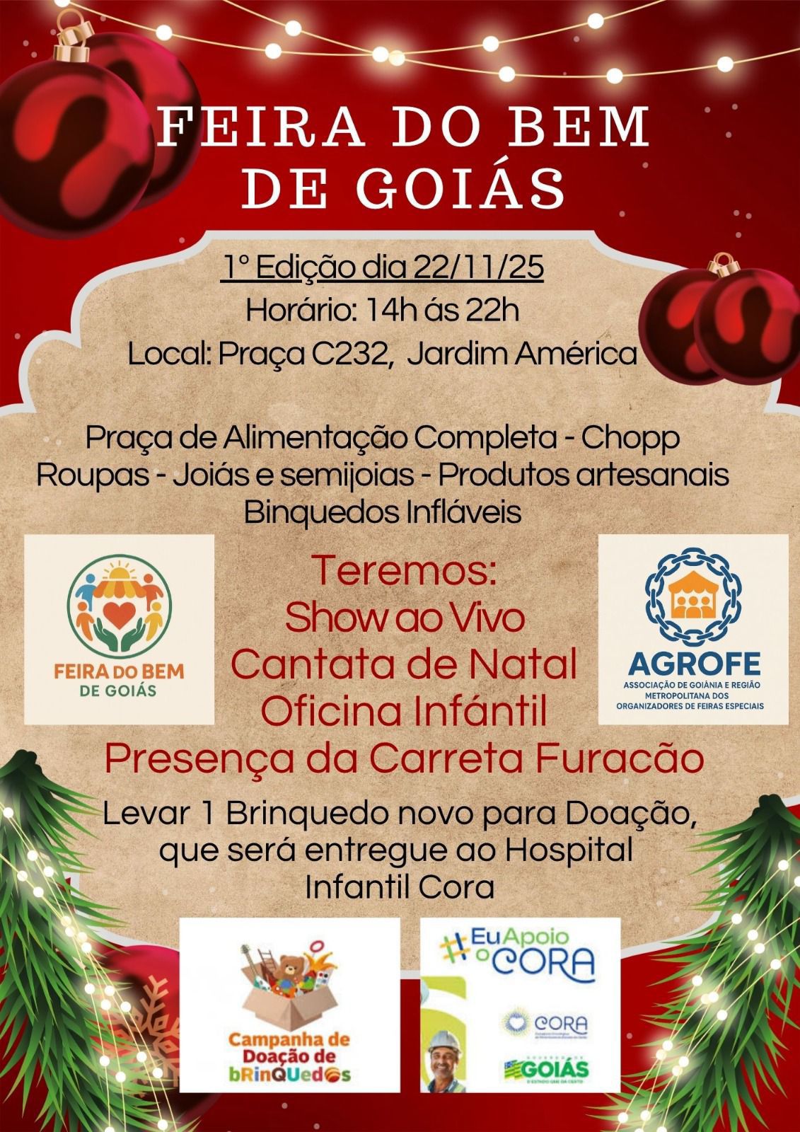 Natal solidário: Feira do Bem arrecada brinquedos para crianças em tratamento oncológico