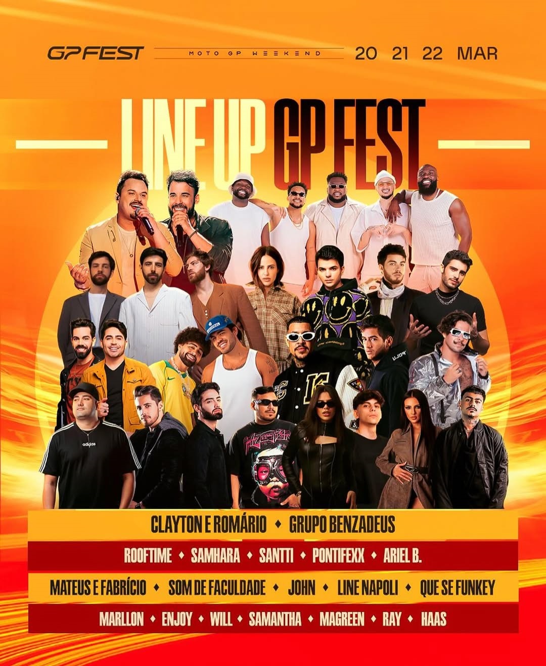 Festival em Goiânia durante o período do Moto GP, terá atrações principais como Rooftime, Clayton & Romário, Benzadeus, Samhara e mais 15 atrações