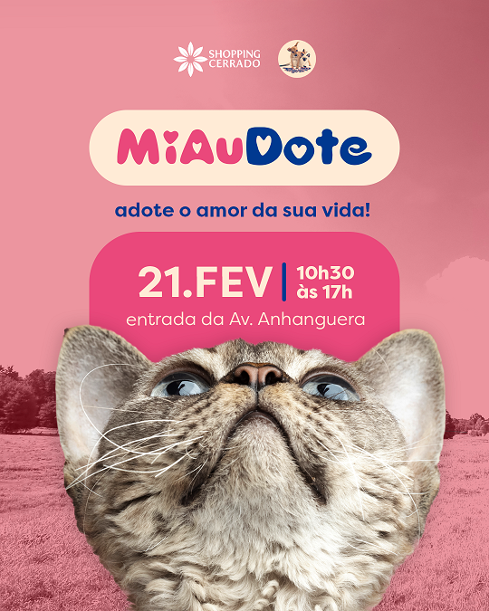 Shopping Cerrado promove nova edição do MiauDote com adoção de cães e gatos